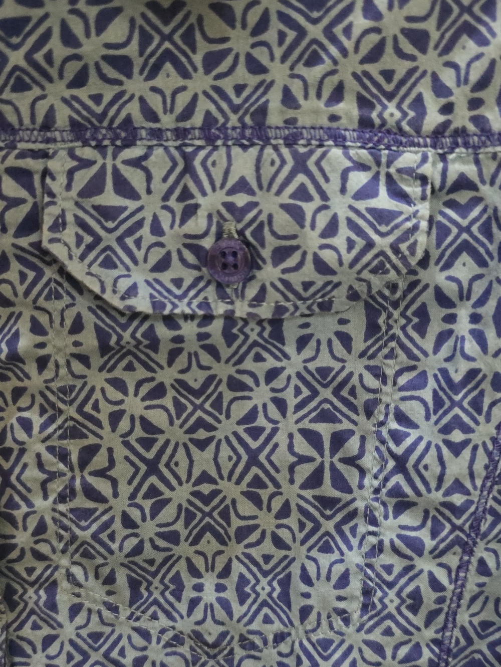 Columbia Small Womens Blue Patterned Short-Sleeve Button-Up Shirt Cotton Outdoor - Picture 7 of 13